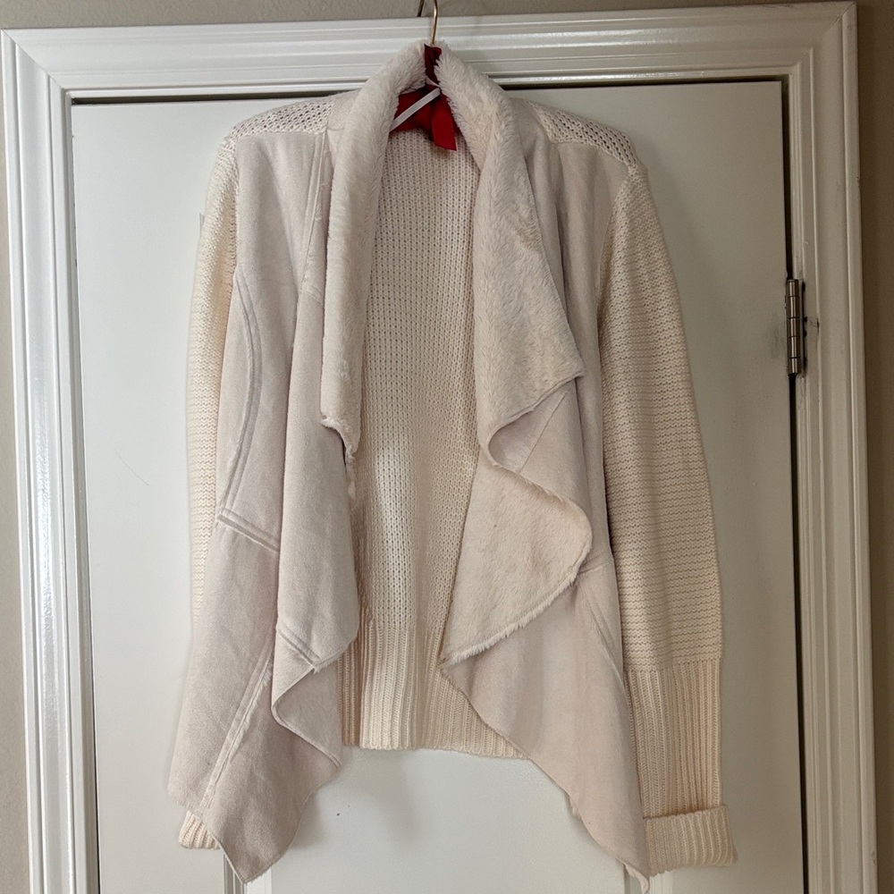 Knox Rose Ivory Draped Cardigan